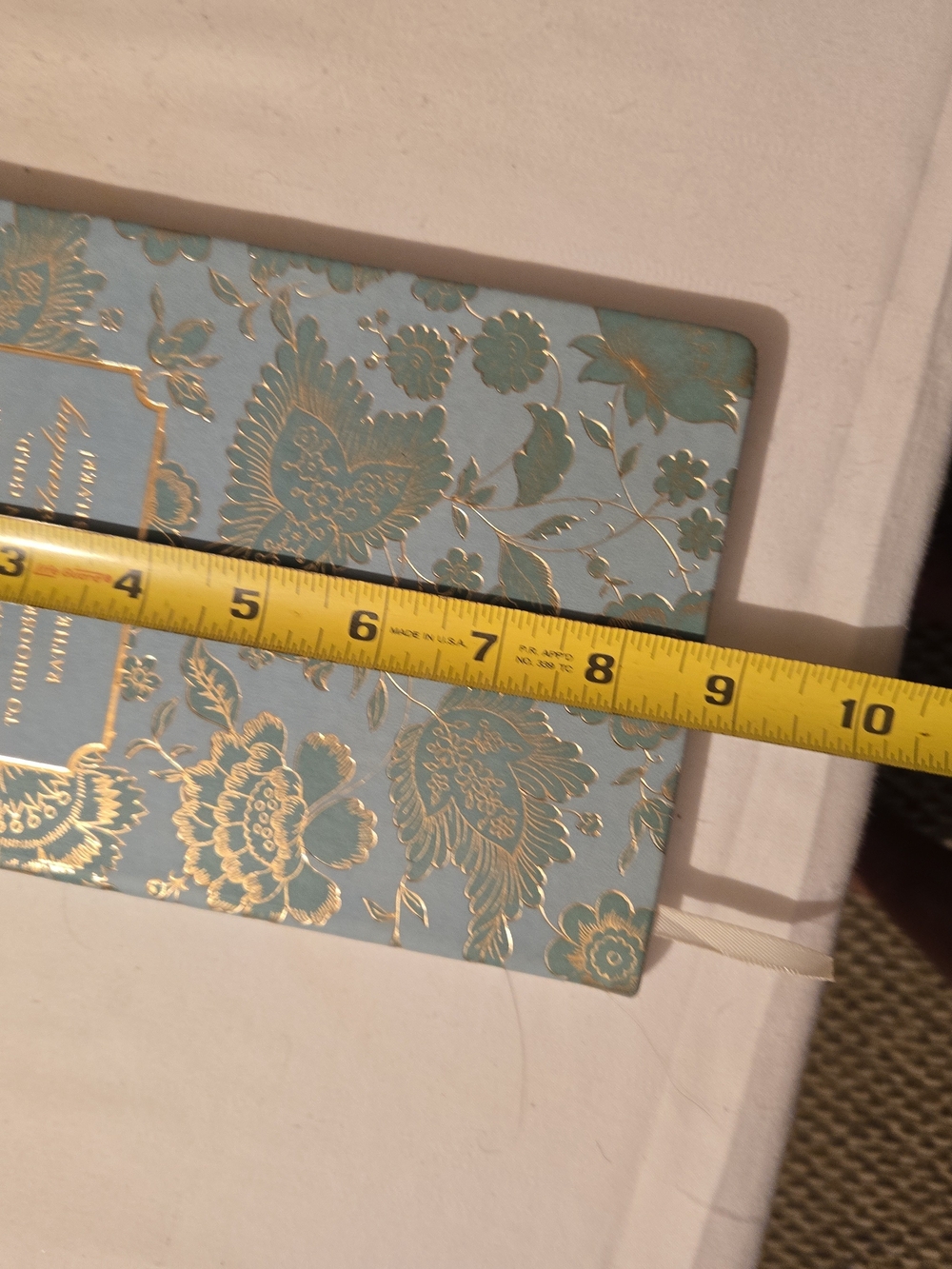 Blue Floral Gold-Accent Journal - Home Office Notebook - Picture 5 of 5